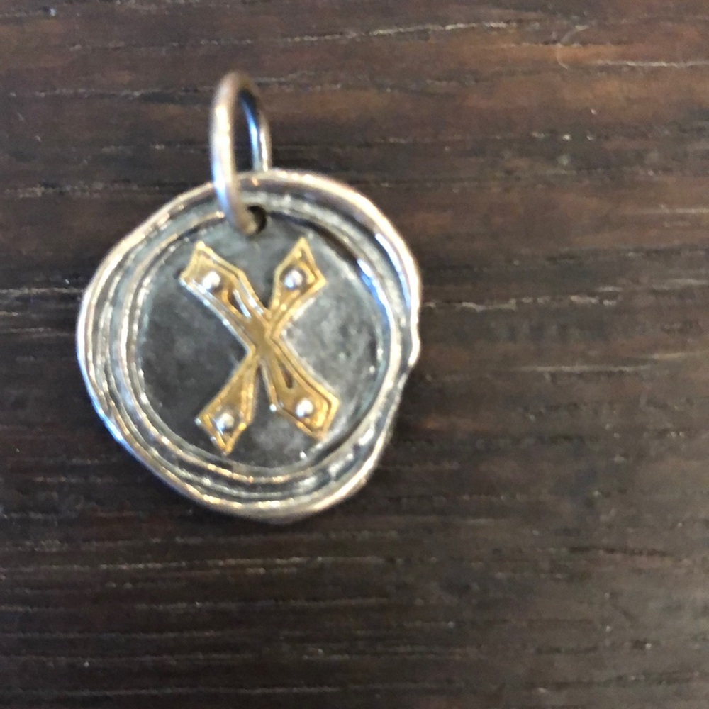 Letter “X” Rivet Insignia Charm Waxing Poetic